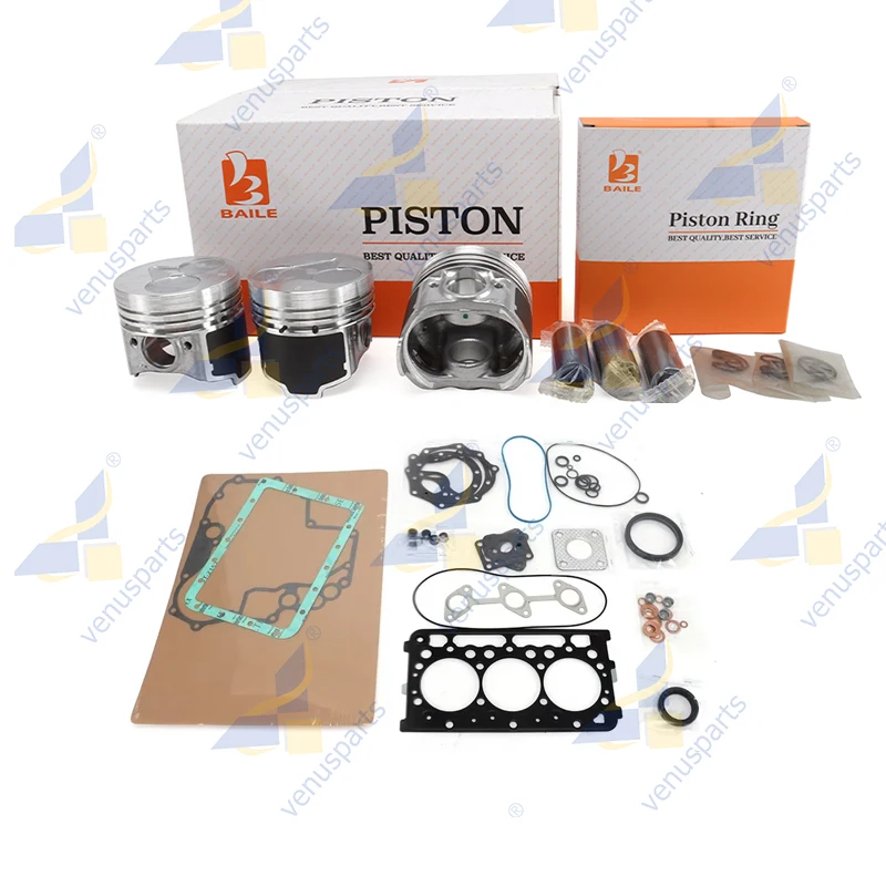 

D722 Piston +Full Gasket Set Kit For Kubota Engine Parts Overhaul Rebuild Kit 16851-21114 D722EBH D722E