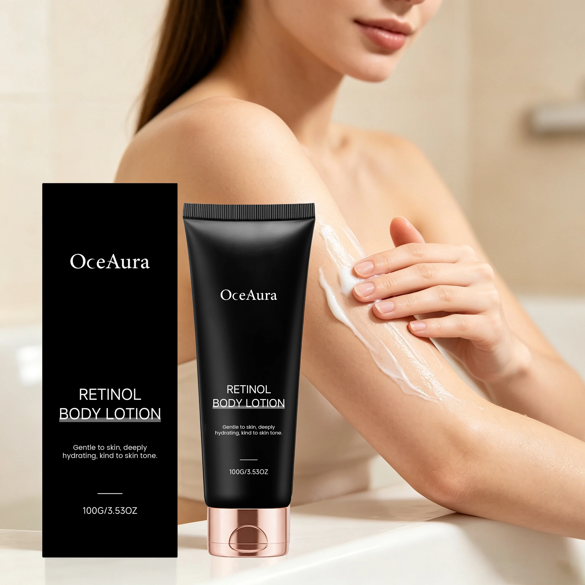 100G Retinol Body Cream Gentle Nourishing Skin Enhance Smoothness Non-sticky Deep Moisturizing Improve Skin Texture Glowing Body Lotion