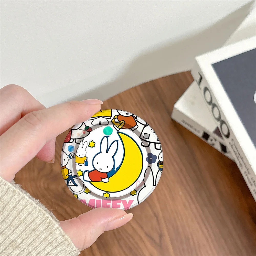 

Новая магнитная телескопическая подставка для телефона INS Cute Moon Star Miffy Rabbit с воздушной подушкой, портативная магнитная подставка Magsafe, подарок на день рождения