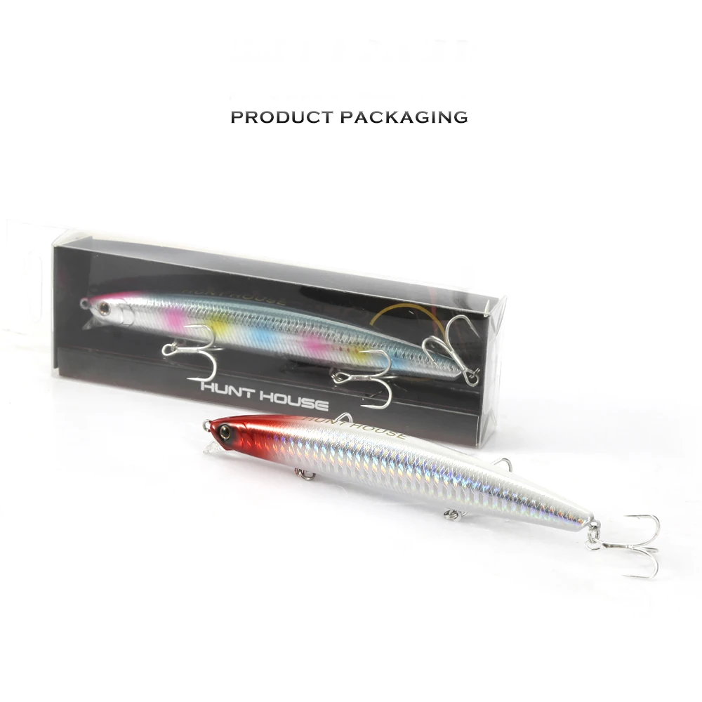 Hunthouse العائمة أسماك الصيد السحر 135 مللي متر/21 جرام الصلب Wobblers ل باس بايك سمك السلمون المرقط طويل الصب الطعم pesca الأسماك معالجة lw430 #6