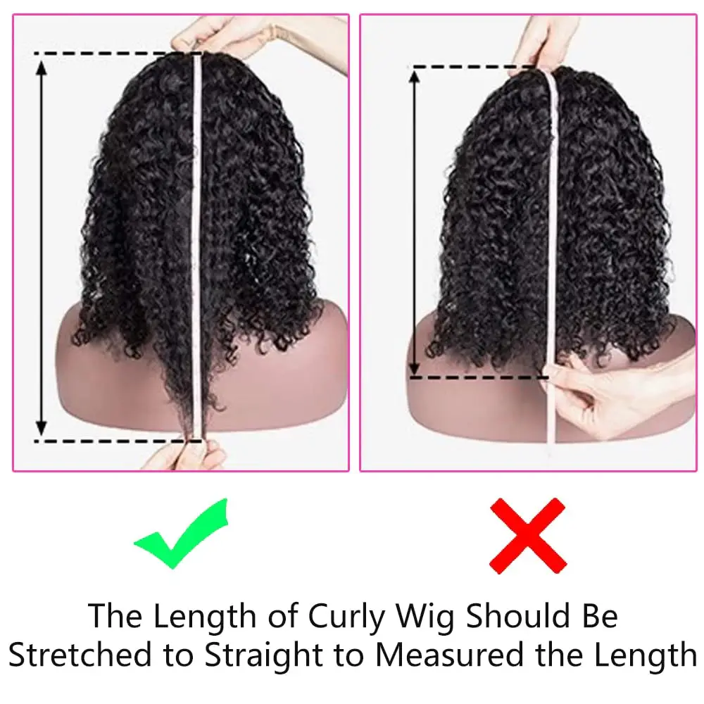 Wear and Go Glueless Curly Human Hair Wig Pre Plucked Pre Cut Short Curly Wig Human Hair 180% Density Deep Wave Human Hair Wig