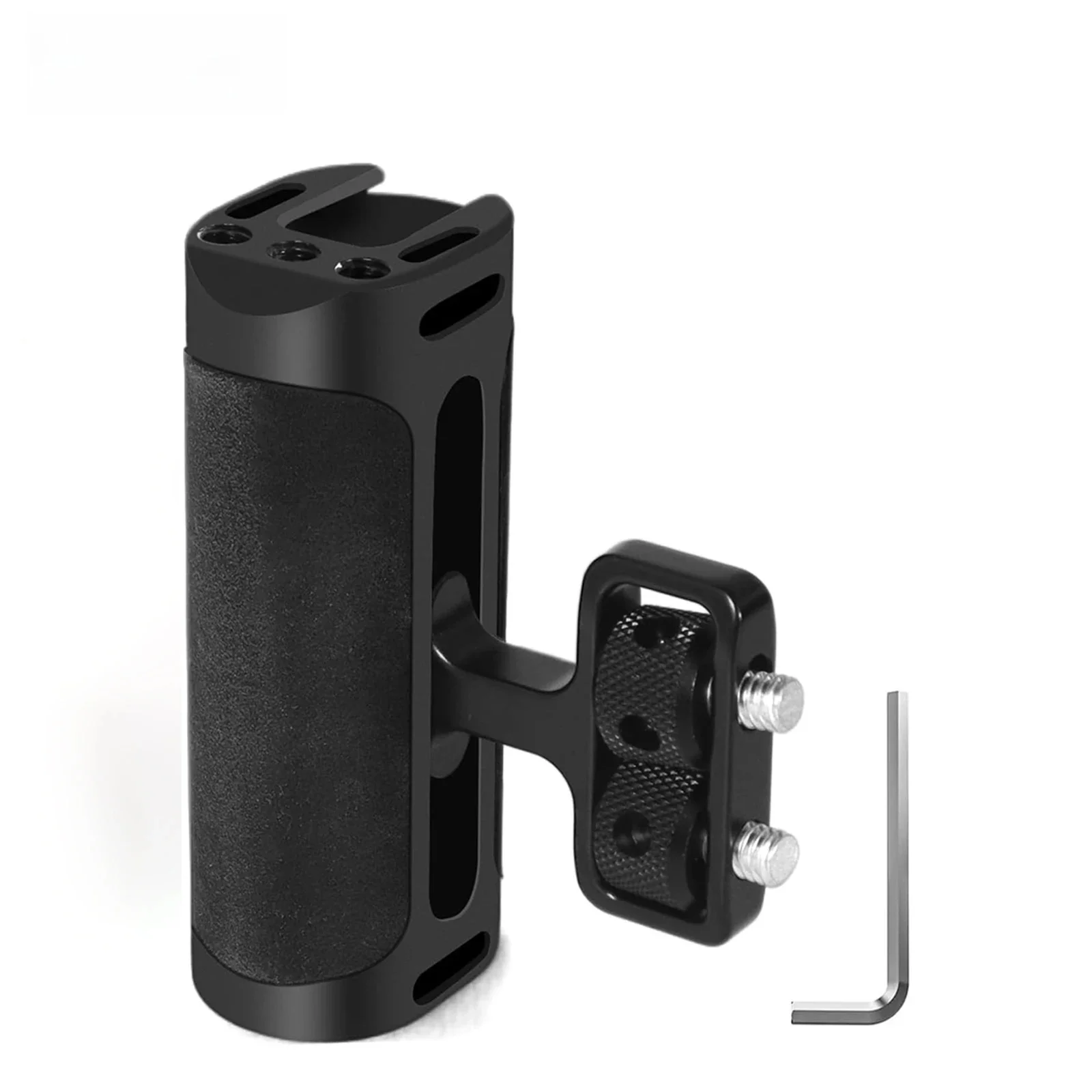 Probty Mini poignée latérale avec interface de chaussure froide et support à vis 1/4 "-20 pour Cage d'appareil photo reflex numérique