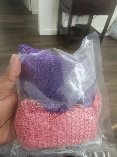 PeaKalo Authentic African Net Sponge-2Pcs Exfoliating Bath Shower Loofah Sponge, Gentle Back Scrubber for All Skin Types,Durable photo review
