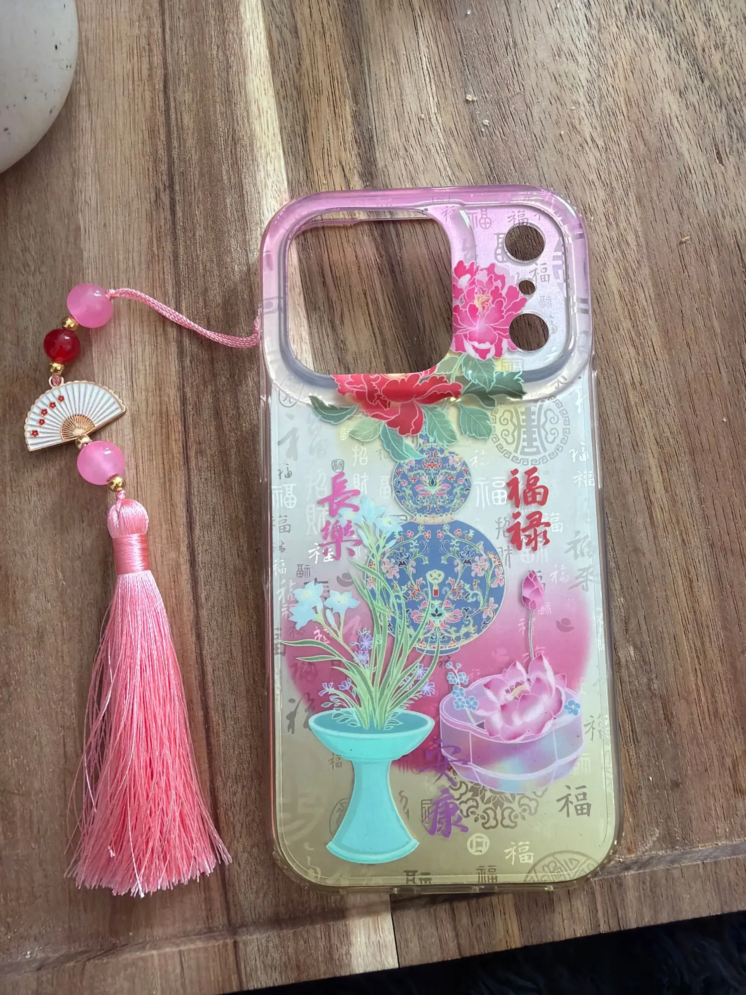 Asian Aesthetic Floral iPhone Case, customer photo