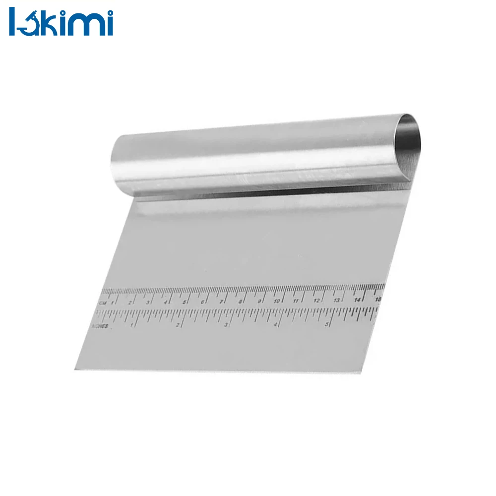 

Stainless Steel Dough Cutter & Baking Scraper, Multipurpose Pastry & Cream Scraper LA-AA127