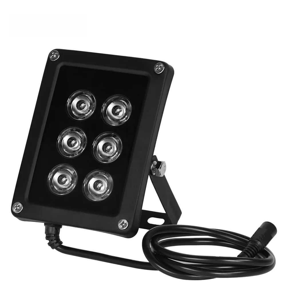AZISHN nowy CCTV 6 sztuk Array LEDS oświetlacz IR światło podczerwone wodoodporny noktowizor CCTV wypełnij światło dla kamera monitorująca — zdjęcie 2