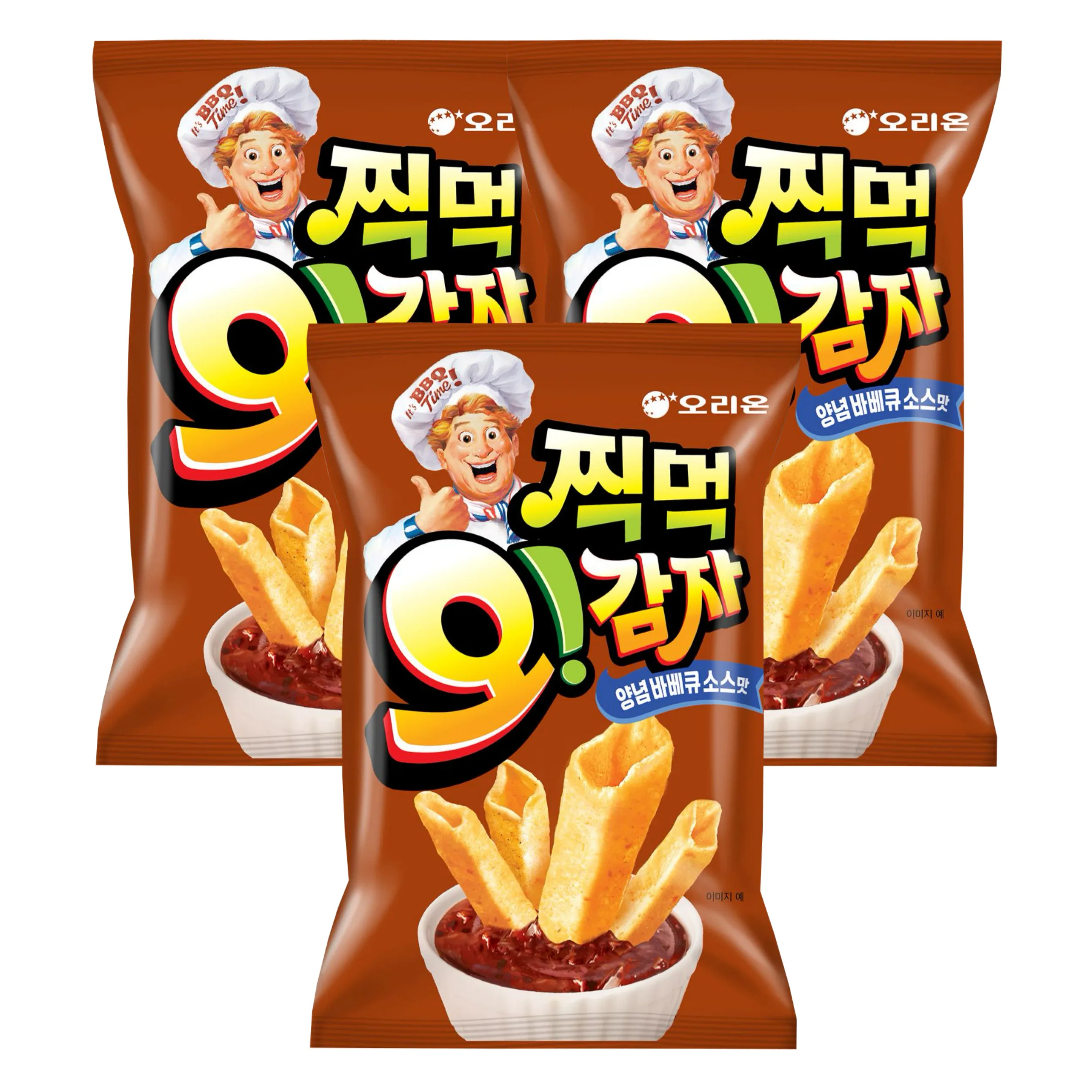 오리온 오감자 찍먹 양념바베큐소스맛 136g 3개
