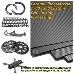 Carbon Fiber Custom Cutting Carbon Plate Sheet CNC Processing Machining Drone Board FPV Frame Arm RC Robot Milling Carving