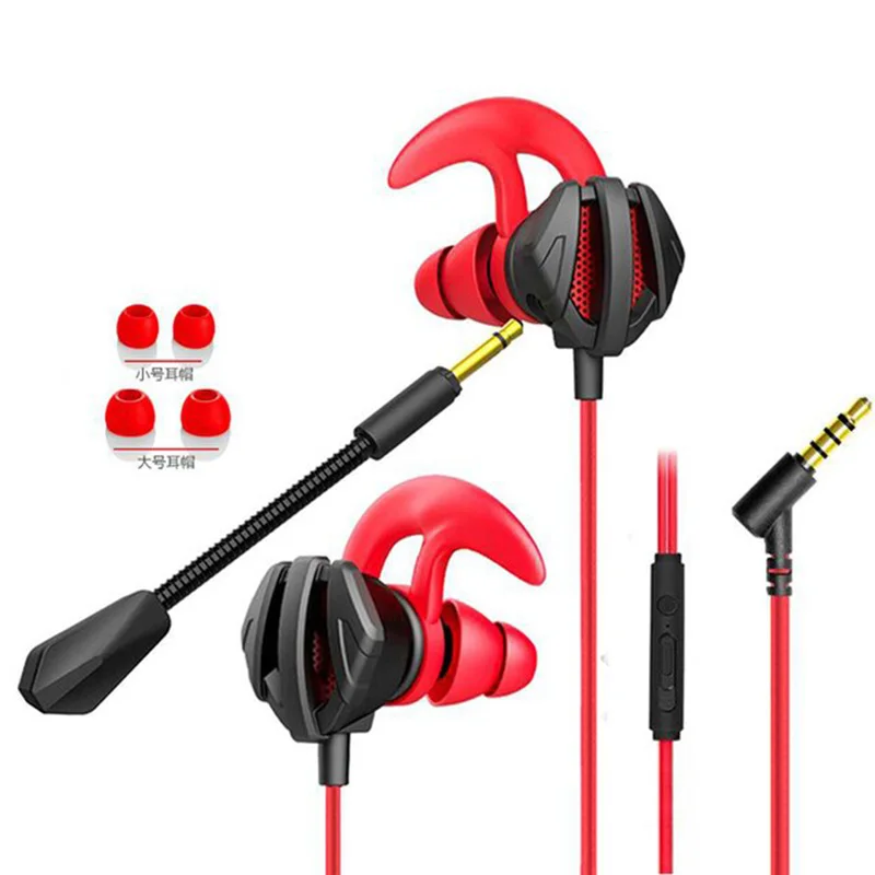 Headset In-Ear Gaming com fio com trigo, E-Sports, PUBG Mobile Game, Computador Celular, Escuta Universal, Reconhecimento de Som, Pos