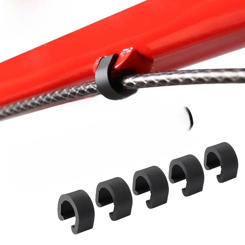 AliExpress MUQZI 10PCS Bike C-Clips Brake Shift Cable Clamp MTB Road Bike Housing Hose Guide Clamps Shifter Cable Buckle