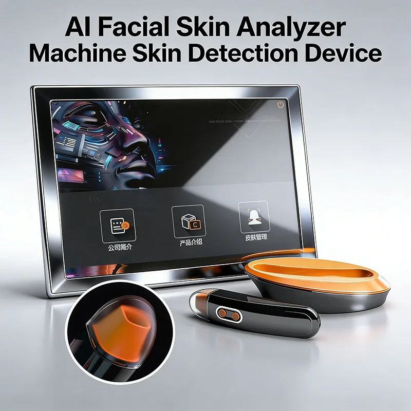 

AI Smart 3D Skin Hair Scalp Analyzer Portable Desktop Acne Pigmentation Wrinkle Diagnosis Detector With Report Printing
