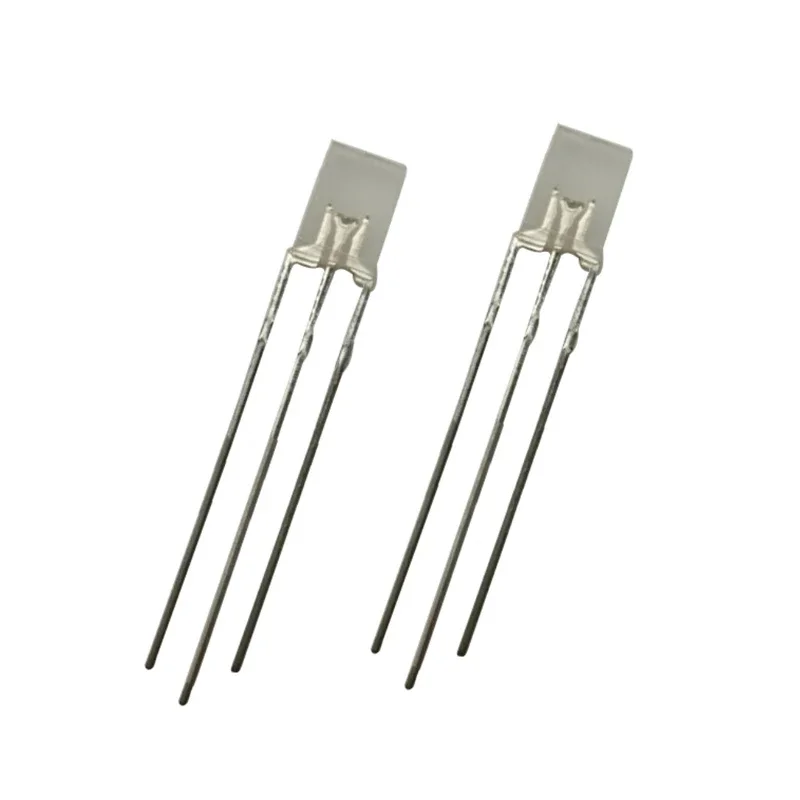 100 SZT. 2X5X7 Dioda LED dwukolorowa w obudowie walcowej 2*5*7 Czerwono-zielona Czerwono-niebieska Czerwono-żółta Żółto-zielona kwadratowa dwukolorowa dioda LED sygnalizacyjna — zdjęcie 2