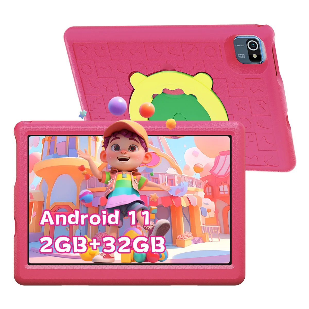 

10.1 Inch Kids Tablet Android 13 6GB RAM 64GB ROM 1TB Expand 5000mAh Battery Dual Camera for kids (Ages 3-12) Parental Control