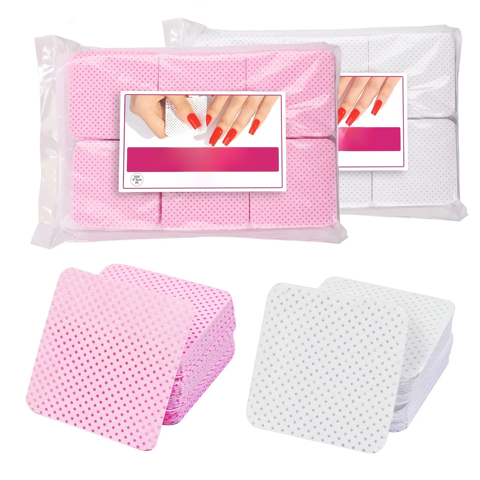 Unha polonês removedor toalhetes para mulheres e meninas, unhas almofadas de limpeza, Non Woven Nail