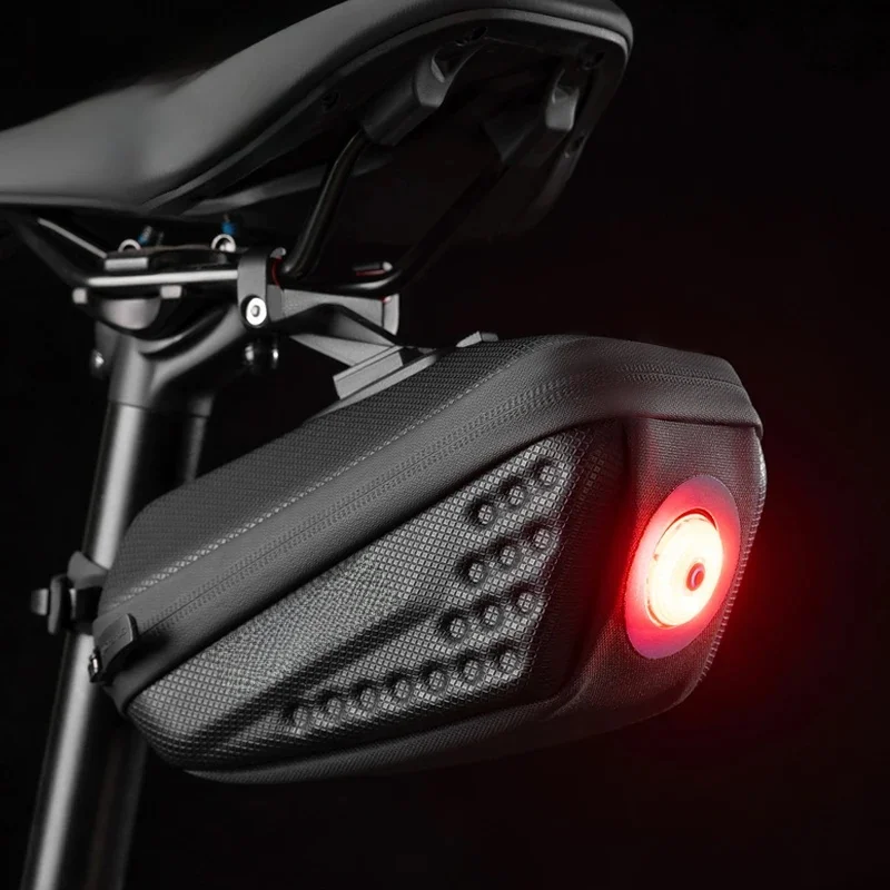AliExpress ROCKBROS Hard Shell EVA Bicycle With Tail Light Saddle Bag Portable Waterproof Smart Sensor Taillight MTB Road Bike Equipment
