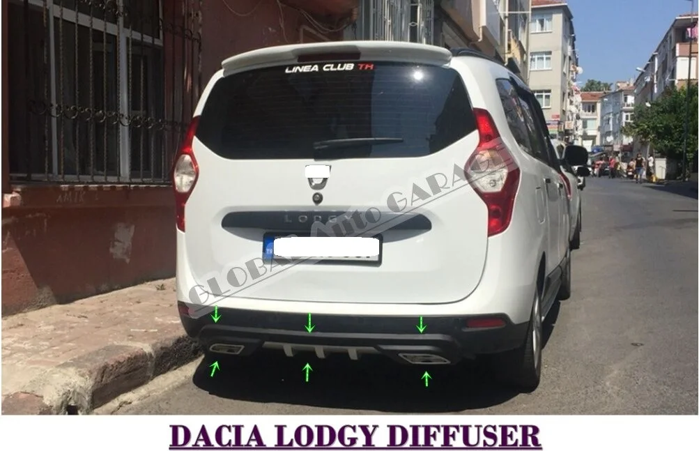 

For Dacia Lodgy Diffuser Extension Rear Bumper Attachment Car Styling Auto Accessory Exhaust Universal Spoiler Sill Spilitter