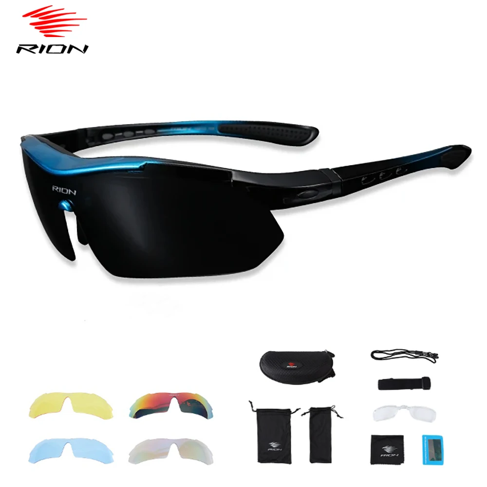 RION Men Cycling Glasses Women Sun Protection Glasses Cycling Eyewear Hiking Pro Outdoor Sport Goggles Lightweight Road Running