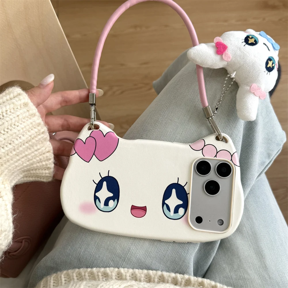 

Cute cartoon big eye rubbing song pendant suitable for iPhone 17 Pro Max 14/15/16 13 Pro Max protective case to prevent falls