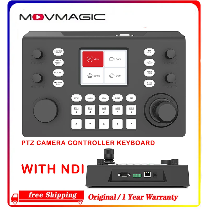 MOVMAGIC MR12 PTZ Joystick Controller 2D & 3D Precision Operation Adjustable Zoom Aperture Live Broadcast Meeting Equipment