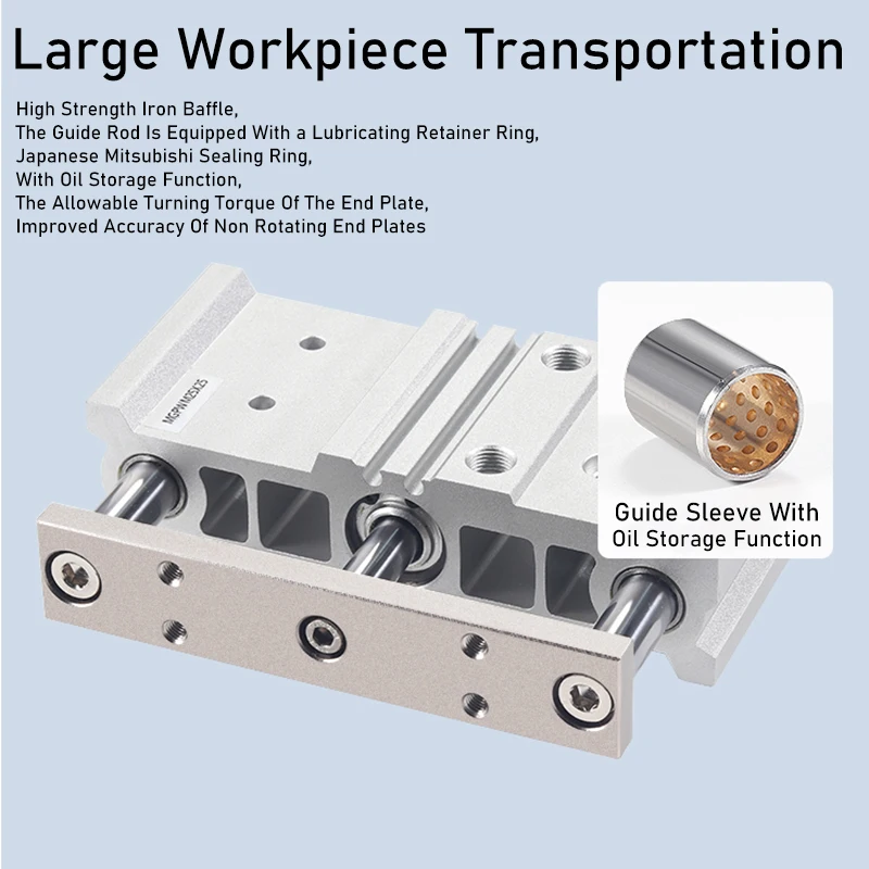 Pneumatic Wide Cylinder With Guide Rod MGPWM20/25/32/40-25-50-75-100-150-175-200