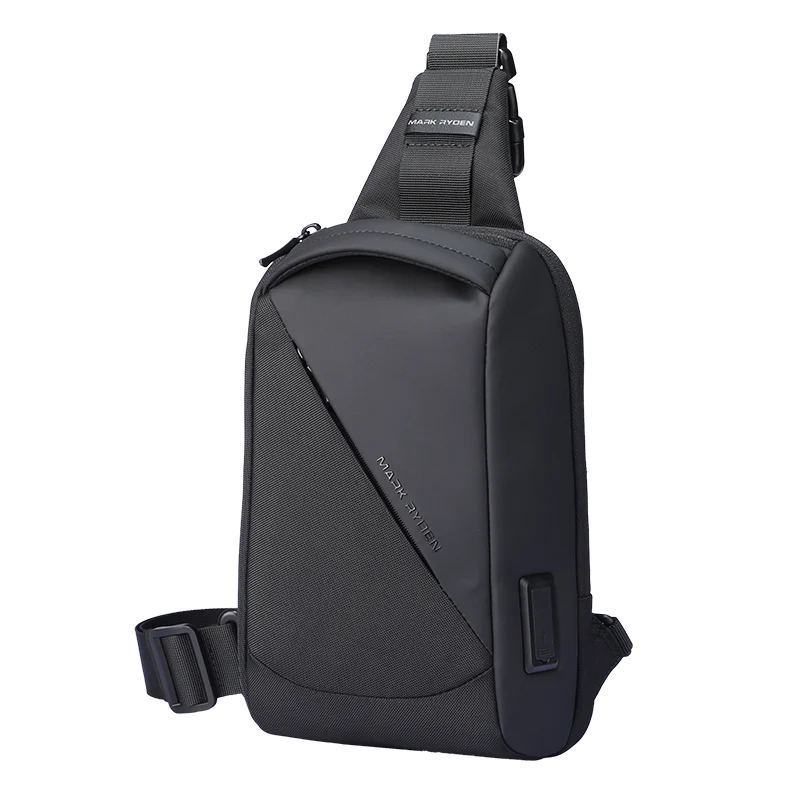

Mark Ryden USB Charging Chest Bag RFID Anti-Theft Sling Bag Travel Hiking Festival Bag with Power Bank Port for Men Women