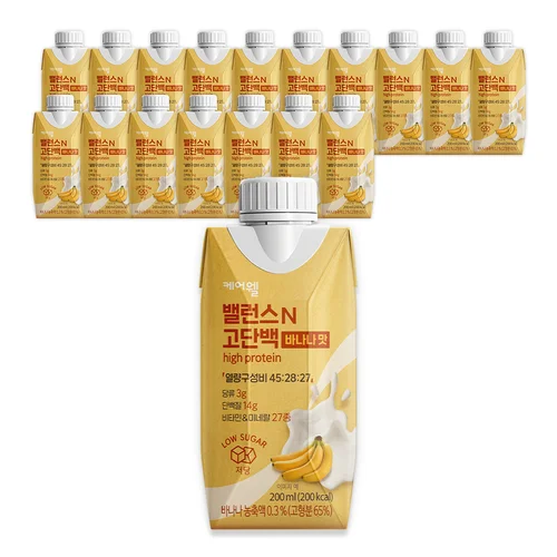 케어웰 밸런스N 고단백 바나나맛 200ml 18팩 