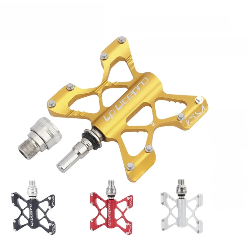 AliExpress NONE Litepro K5 Quick Release Pedal Widened Non-Slip Ultralight Aluminum Alloy DU Sealed Bearing Folding Bike Pedals MTB Bicycle Part