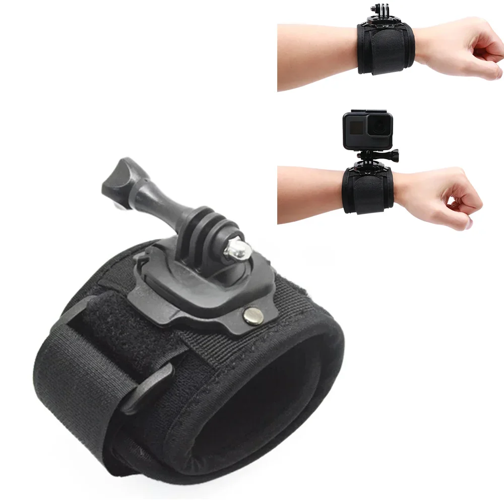 Dragonne de poignet Gopro rotative à 360 degrés, pour Gopro Hero 10 9 8 5 Xiaomi Yi 4K SJ4000 H9r Insta