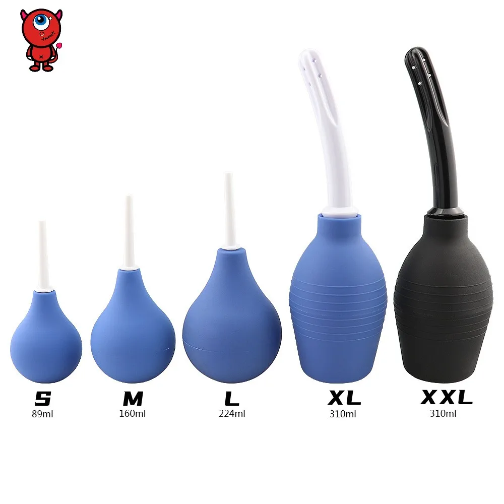 Enema Rectal Shower Cleaning System Silicone Gel Blue Ball for Anal Anus Colon Enema Anal Cleaning Anal Plug Sex Toy 18+ sexshop