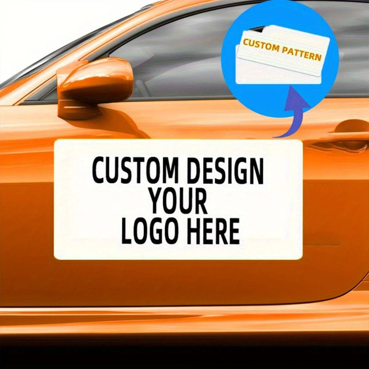 Custom Printed Logo Magnetic stickers and Car Magnets for Advertising, You Can Also Write Your Own Text