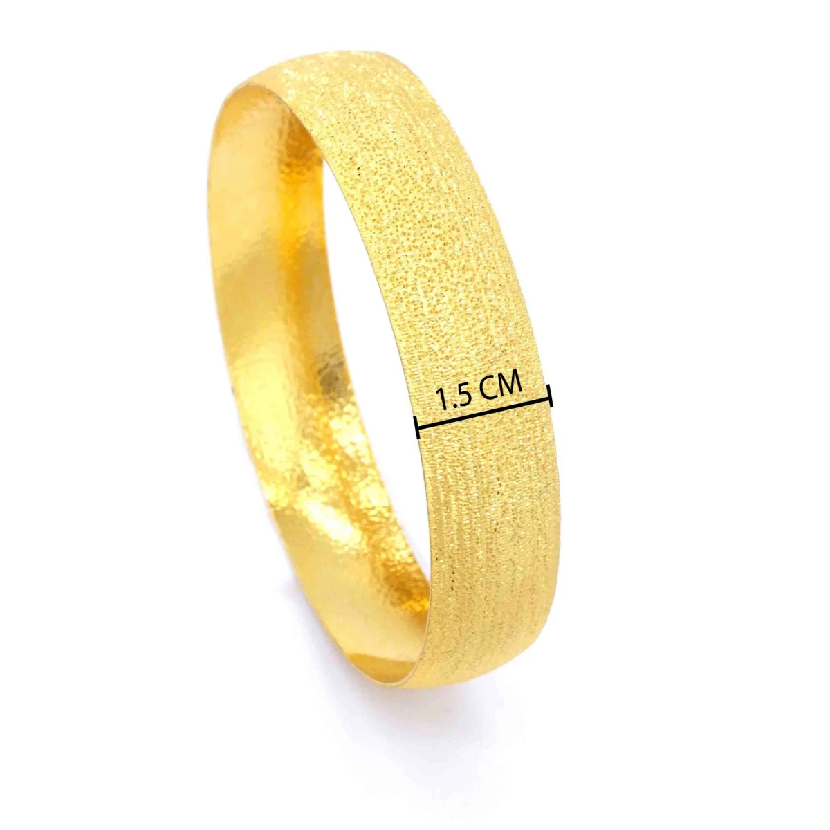 Wholesale 22 Carat 1.5 Cm Width Pure Gold Plated Women's Shard Glass Bracelet Bangle Bracelet 2023 New Fashion Trend Stainless