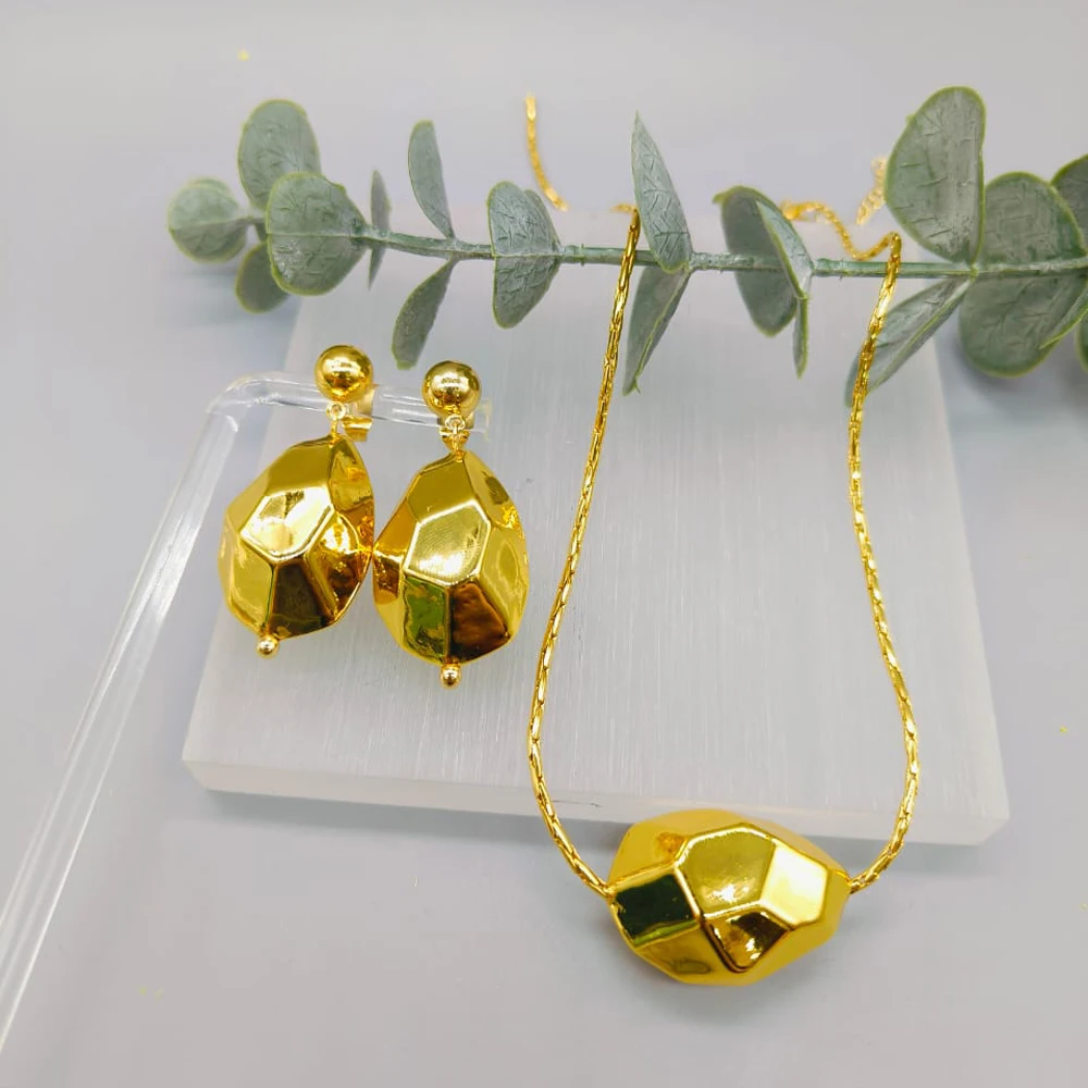 YM Round Plated Metal Jewelry Set 6