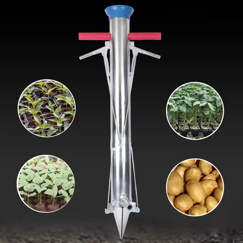 

Stainless Steel Seedling Planter Seeder Vegetable Growing Tools Machine Seedling Planting Artifact Multifunctional For Farmer