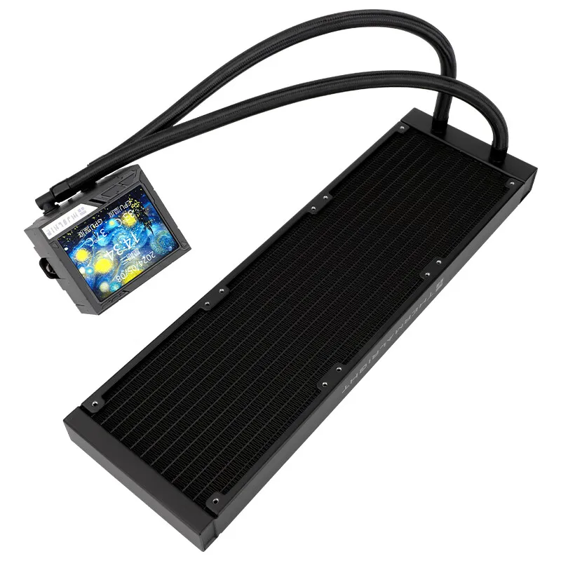 Thermalright MJOLNIR VISION X 360 No fans Version All-in-one water cold radiator 3.5” IPS LCD Supports LGA1851/1700 AMD AM4/AM5 view 2