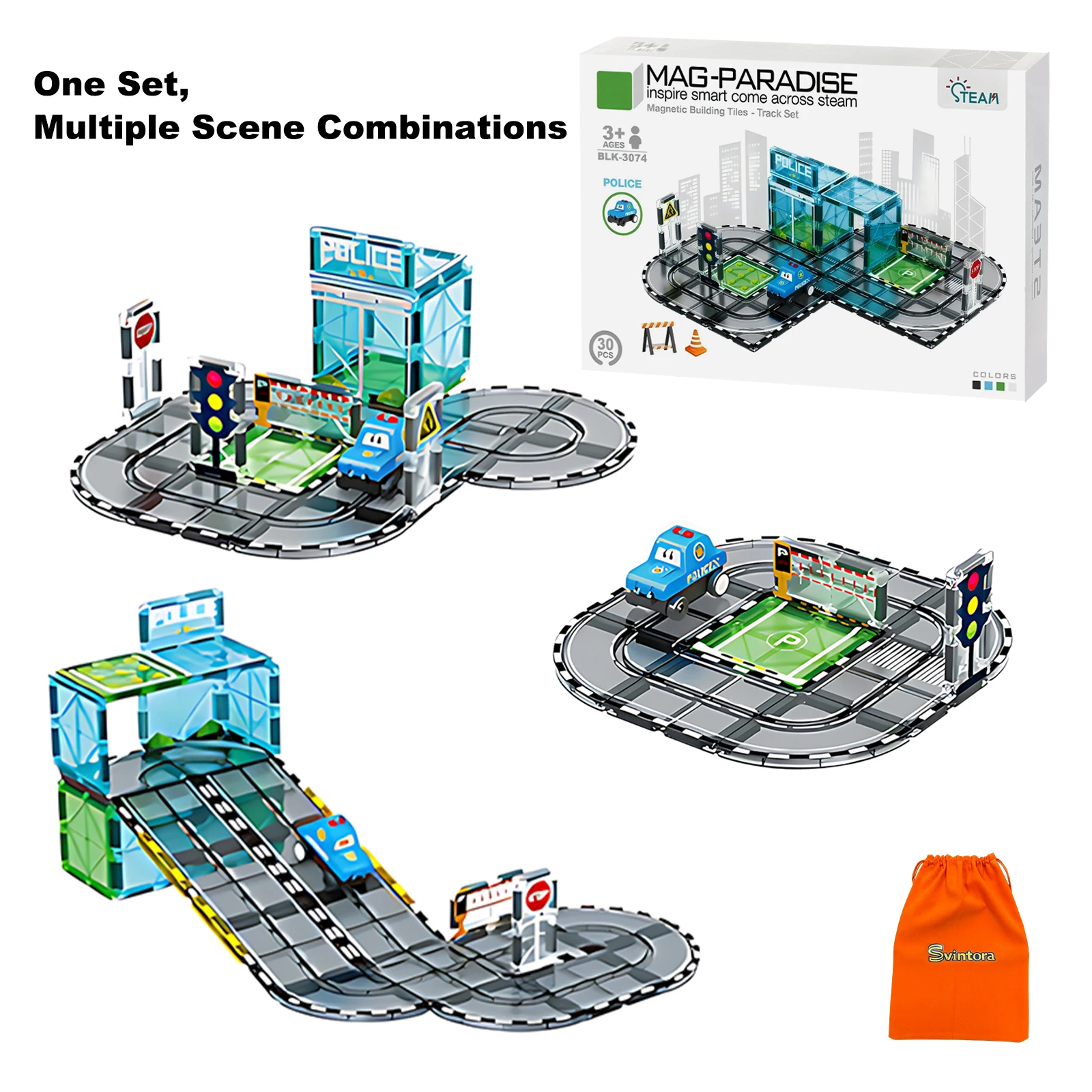 Magnetische Bausteine für Kinder, STEM Magnetische Konstruktionsblöcke, Montessori-Spielzeug für Kleinkinder Vorschul-Lernspielzeug für 3+ Jahre – Detail 2