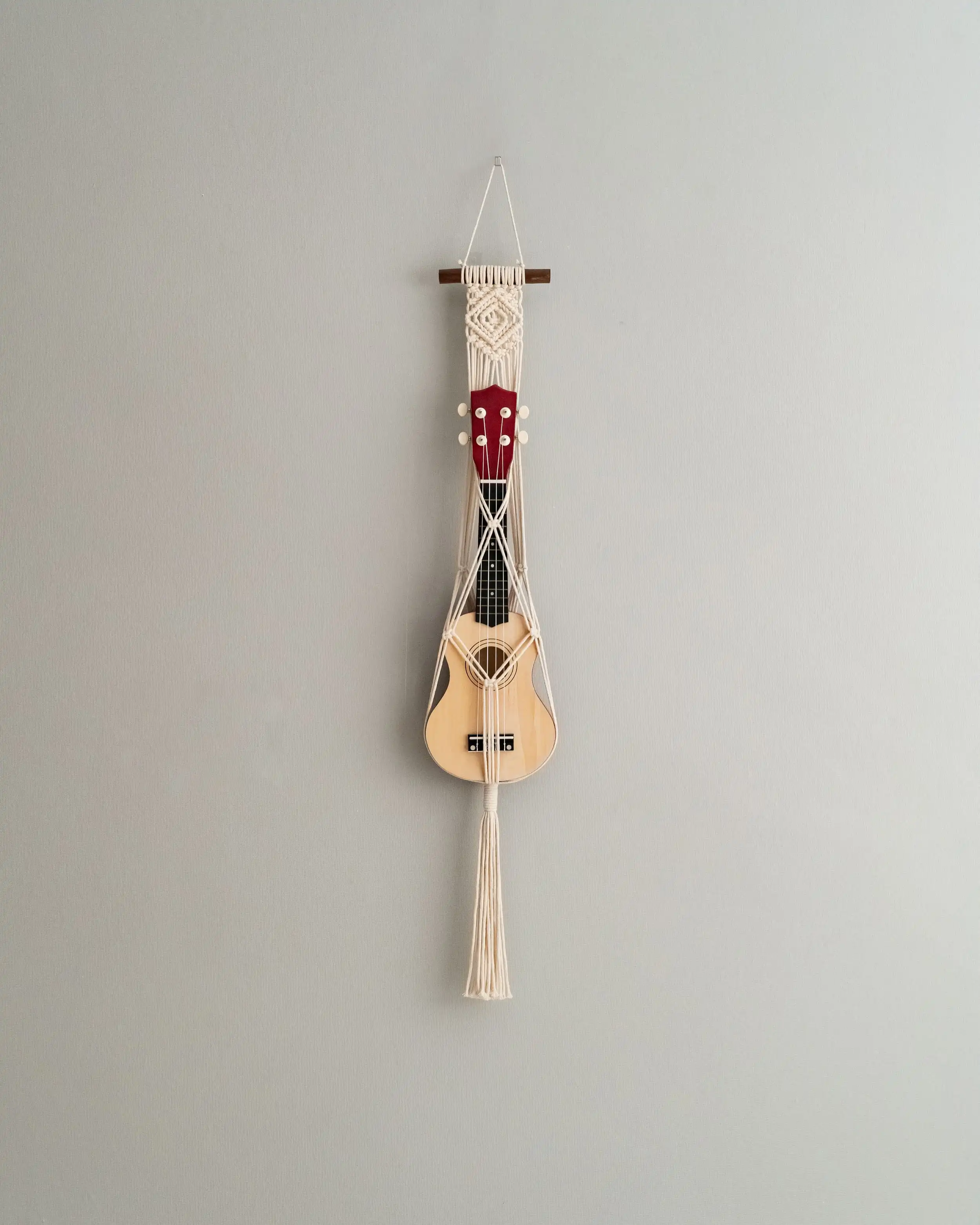 Macrame Ukulele Holder For Boho And Minimalist Home Decor