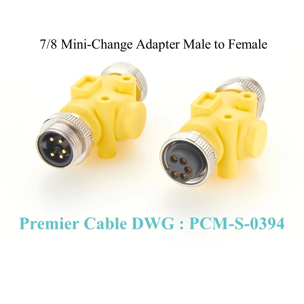 

DeviceNet 7/8 Mini-Change Adapter male to female Gender Change Circular Connector trunk line CANbus CC-Link CANopen NMEA2000