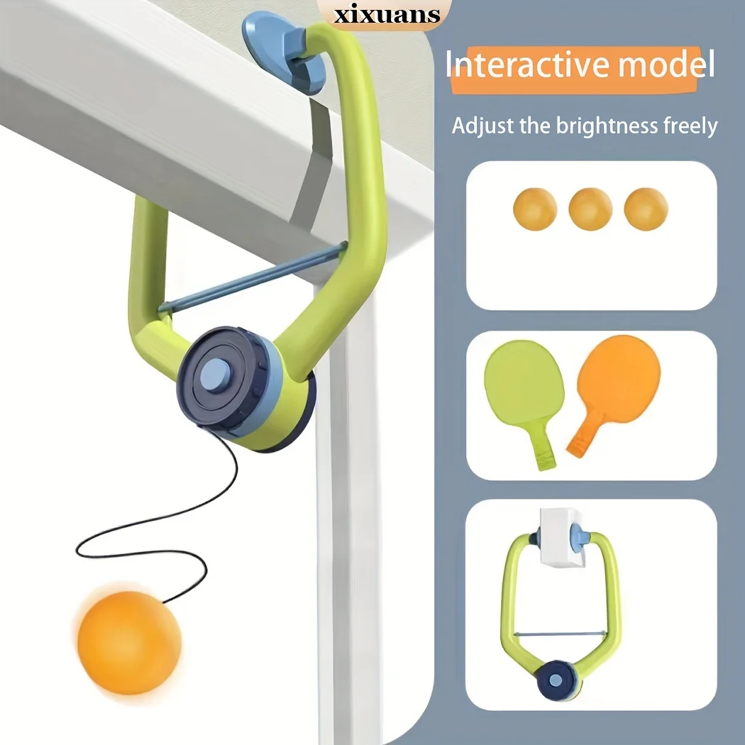

Тренажер для настольного тенниса для домашних видов спорта, подвесной мяч для настольного тенниса на дверной раме, простой в установке, улучшает тренировка способностей на реакцию
