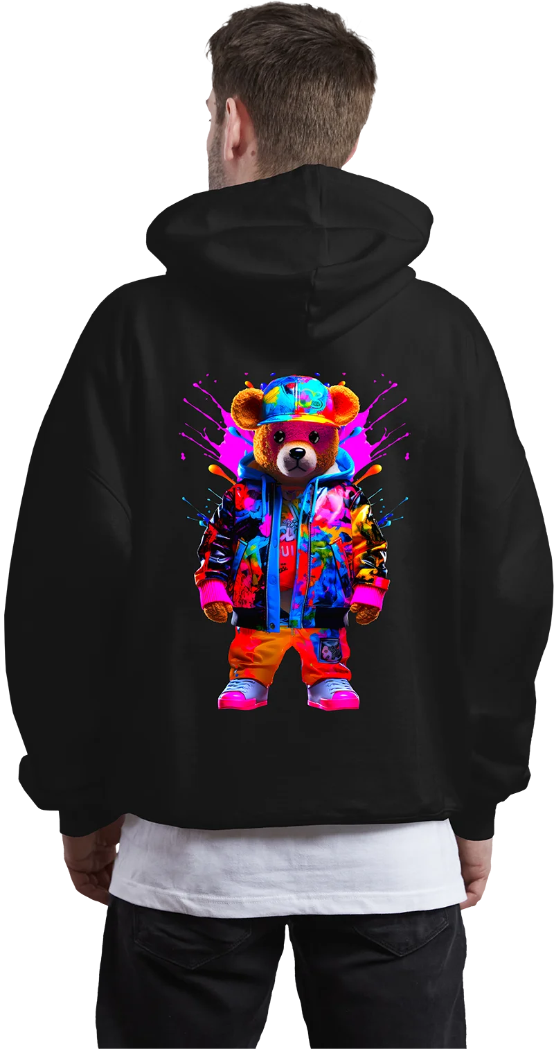 Graffiti Bears Are Cute Stylish  Beautiful Iron Sticker Patch For Clothing  T-shirt DIY Hoodie Jacket Patch Is Waterproof