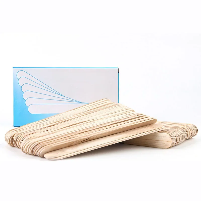 50/20/10 pièces jetable en bois cire bâton cire haricot essuyage cire outil épilation corps beauté outil dépresseur de langue