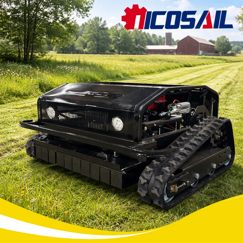 Customized Lightweight Remote Control Lawn Mower Deposit CE Approved  Low Noise Compact For Home Garden