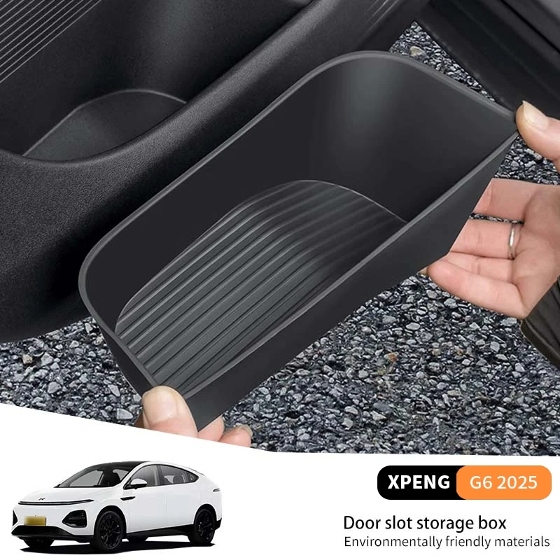 

For Xpeng G6 2025 Car Door Slot Storage Box TPE Organizer Case Anti-slip Shock Absorption Cover Interior Scratch Wear resistant