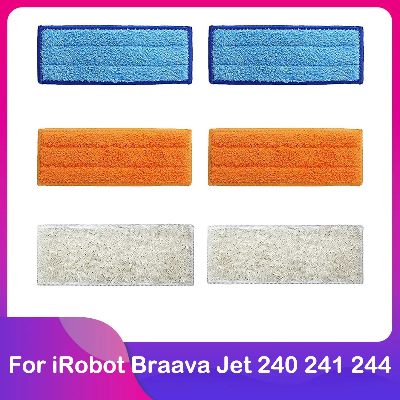 Recambio para iRobot Braava Jet, paño de trapo lavable, mopa húmeda/seca/húmeda/almohadilla de barrido para piezas de limpiador, 240, 241, 244