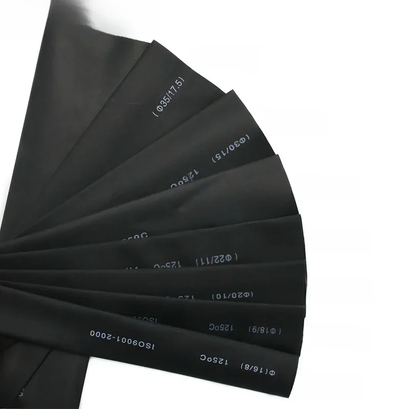 1M 2:1 noir 15mm 16mm 18mm 20mm 22mm 25mm 30mm 35mm 40mm 50mm 60mm 70mm thermorétractable Tube thermorétractable fil livraison directe