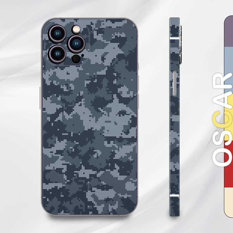 Command the Camo, Navy Camo Full Wrap Skin for iPhone X to iPhone 14 Series