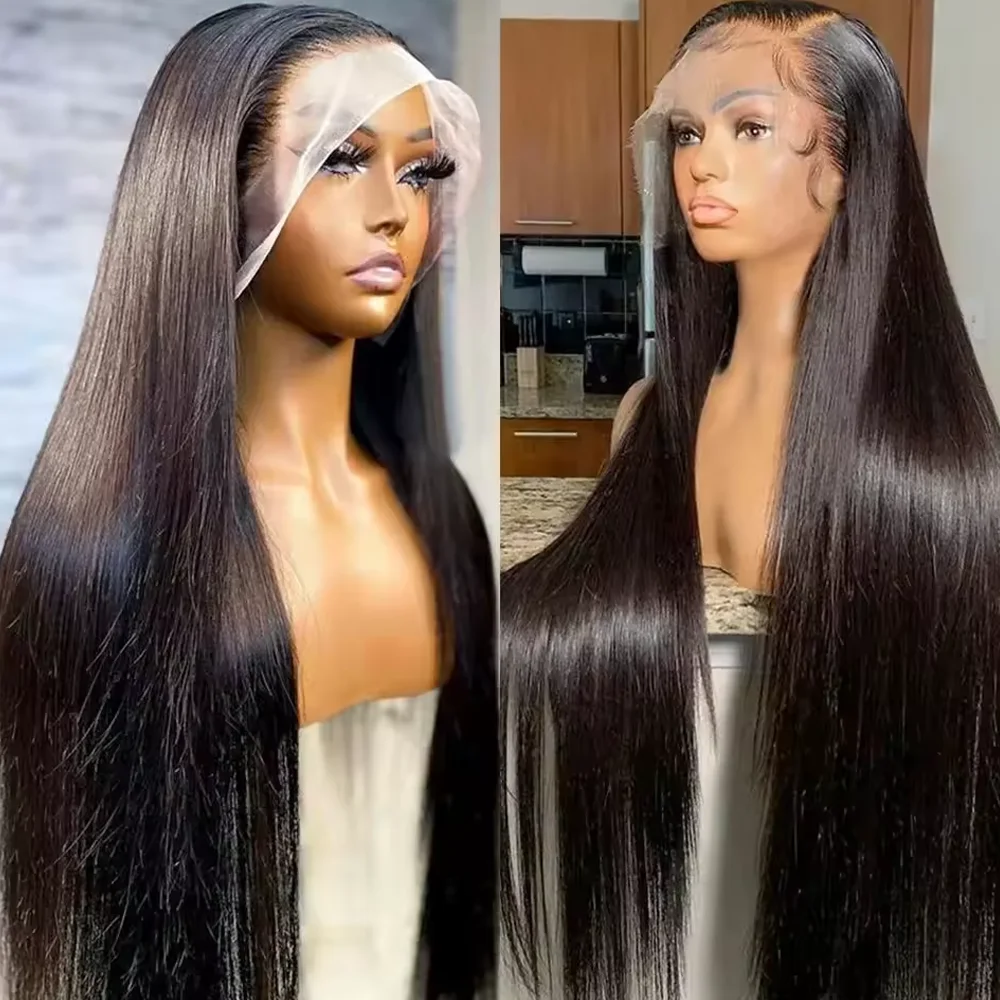 

20 42 Inch Straight Lace Front Wigs Human Hair For Women Brazilian Pre Plucked 13x4 13x6 Hd Lace Frontal Wig 250 density