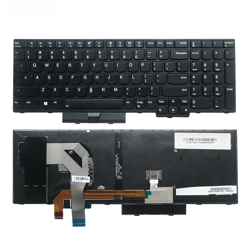 Nowa klawiatura w języku angielskim dla Lenovo Thinkpad T570 T580 P51S P52S Teclado 01ER582 01ER541 SN20M07934 — zdjęcie produktu 6