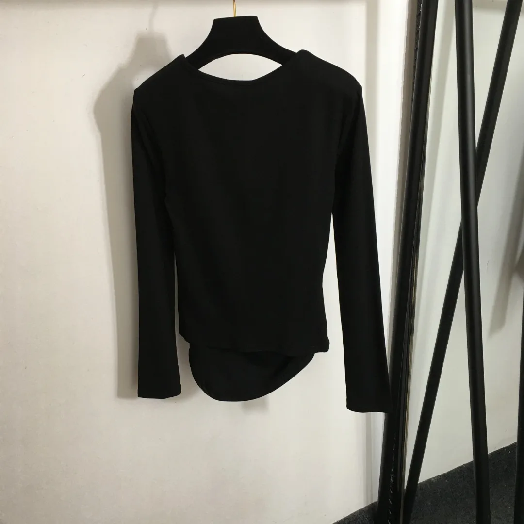 2025 Autumn/Winter New Women's Wear Solid Color Fashion Simple Long-sleeves