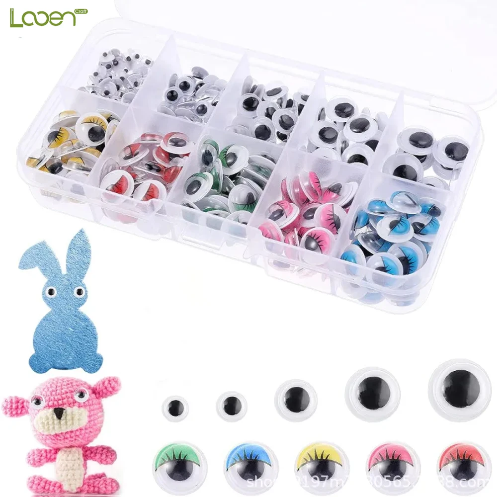 

DIY Animal Eyes 290pcs/Set, Doll Eyes + Noses 560pcs/Set, DIY Knitting Handmade Doll Accessories random color