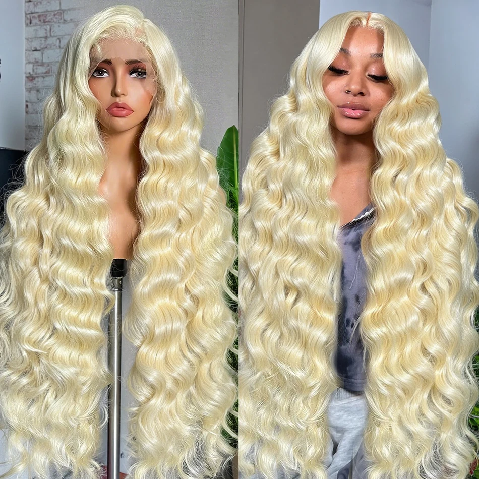 

Mossily Blonde Body Wave Lace Front Wig HD Transparent Lace 13x4 13x6 Human Hair Wig 613 Pre Plucked Full Frontal Wigs For Women